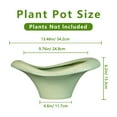 thumbnail image 3 of Ceramic Bonsai Pots - 13 inch Large Ceramic Planter Modern Pot with Drainage Hole for Indoor Plants for Succulent Garden Decor Green, 3 of 8