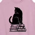thumbnail image 3 of Instant Message - Black Cat On Books - Women's Racerback Tank Top, 3 of 6
