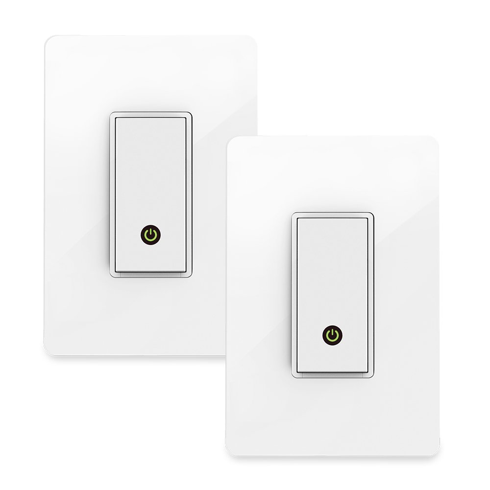 Belkin Wemo WiFi Smart Light Switch, No Hub Required, White, 2 Pack