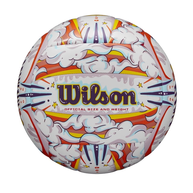 VOLEIBOL WILSON Graffiti Peace, color blanco/naranja