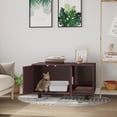 thumbnail image 2 of PawHut Cat Litter Box Enclosure, End Table with Scratch Pad, Brown, 2 of 10