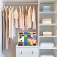 thumbnail image 4 of Yayeee Collapsible Cube Storage Bin with Lid Fabric Closet Decorative Basket with Handles, Abstract Plants, 4 of 7