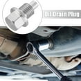 thumbnail image 2 of Unique Bargains 1 Set M12x1.5 Oil Drain Plug Magnetic Aluminum Oil Drain Bolt with 5 Washer for Car Silver Tone, 2 of 6