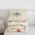 thumbnail image 5 of Erosebridal Blue Dragonfly Twin Comforter Sets,Vintage Floral Bedding Set For Girls Women, Reversible 2 Pieces, 5 of 7