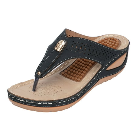 

Women Flip Flops Sandals for Women With Arch Support for Comfortable Walk Summer Wedge Sandal Platform Shoes