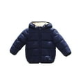 thumbnail image 2 of Godderr Boys Girls Puffer Down Jacket for Toddler Hooded Winter Coat Puffer Down Outwear for 1-5Y Solid Colour Pockets Windproof Padded Winter Warm Cotton Jacket Baby Thickened Clothing, 2 of 5