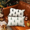 thumbnail image 5 of Christmas Pillow Covers 12x20 inch Set of 2 Christmas Tree Decorative White Throw Pillow Covers Winter Famliy Decoration for Home Couch, 5 of 6