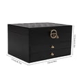 thumbnail image 2 of Miumaeov 3 Tier Watch Box Case Jewelry Organizer Watch Holder Display Case with Drawer PU Watch Storage Box with Pillow for Storing Watches and Glasses 9 * 6.7 * 5.3inch, 2 of 12