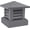 Grey- 10" X 10", variant on Chimney Cap, 10" x 10" Aluminum Alloy Chimney Cap, Tapered Top Louvre Rain Windproof Vent Cover Chimneys Caps for Outside Shutter Design Chimneys Flue Cover to fit Existing Flue Tile - Black