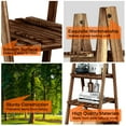 thumbnail image 4 of Fionafurn A-Shaped 5-Tier Bookshelf, Modern Wooden Ladder Shelf Open Display Shelves Plant Stand, Brown, 4 of 8