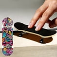 thumbnail image 5 of lajdalh Professional Finger Skateboards with Bottom Prints, Maple Wooden Professional Fingerboard, Mini Finger Boards Skateboards Toys with Screwdriver, DIY Combination Fun Fingers Skate Boards Toys, 5 of 6