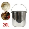 thumbnail image 3 of Autrinix Stainless Steel Bucket with 5.28-Gallon Capacity, Rust-Resistant 304 Steel, Lid Included, Ideal for Kitchen, Garden, and Travel Storage, 3 of 10