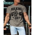 thumbnail image 3 of Gymish Hulking Up Men’s Workout T-Shirt – Funny Lifting Gym Tee, Athletic Fitness Shirt for Men, 3 of 6