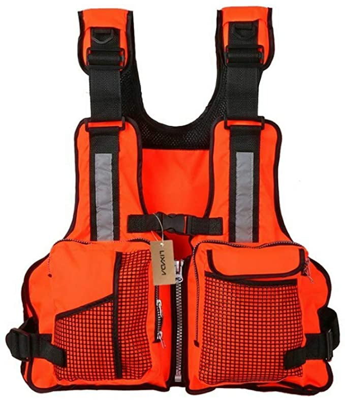 US Adult Adjustable Marine Reflective Sailing Kayak Fly Fishing Vest Life Jacket 