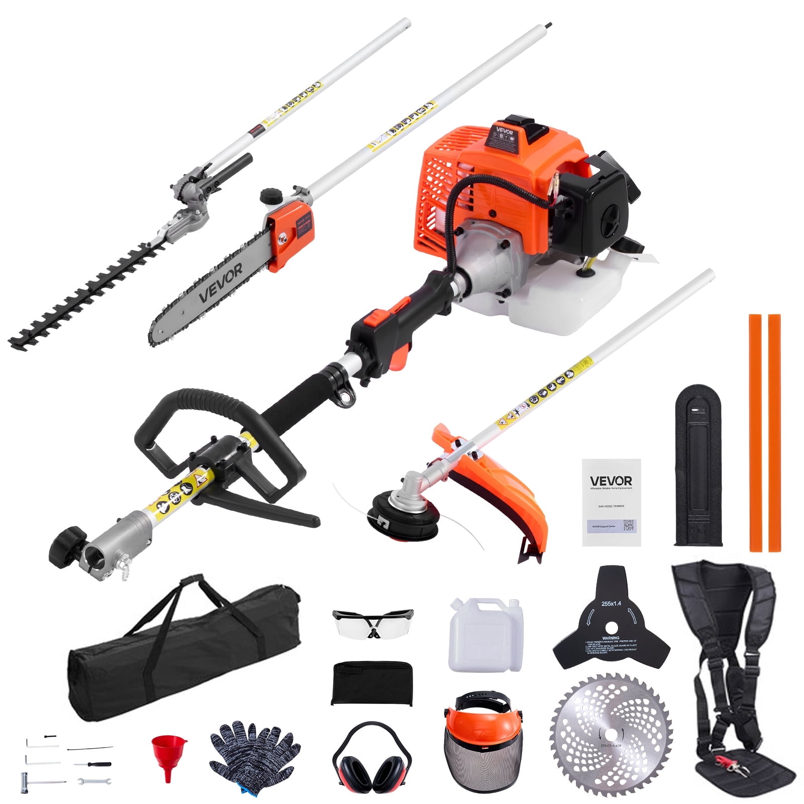 52cc 2-Cycle Gas Powered Weed Eater and Brush Cutter 2 in1 String
