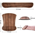 thumbnail image 2 of Keyboard Wrist Rest Pad and Mouse Pads with Wrist Rest Support Set Memory Foam Ergonomic Mouse Pad Easy Typing & Pain Relief for Home Office Computers,Laptop,Gaming-Wooden, 2 of 6