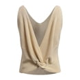 thumbnail image 5 of DeHolifer Womens Vest Tank Tops Summer Cute V-Neck Sleeveless Knit Camisole Tops Blouses Shirts Beige L, 5 of 7