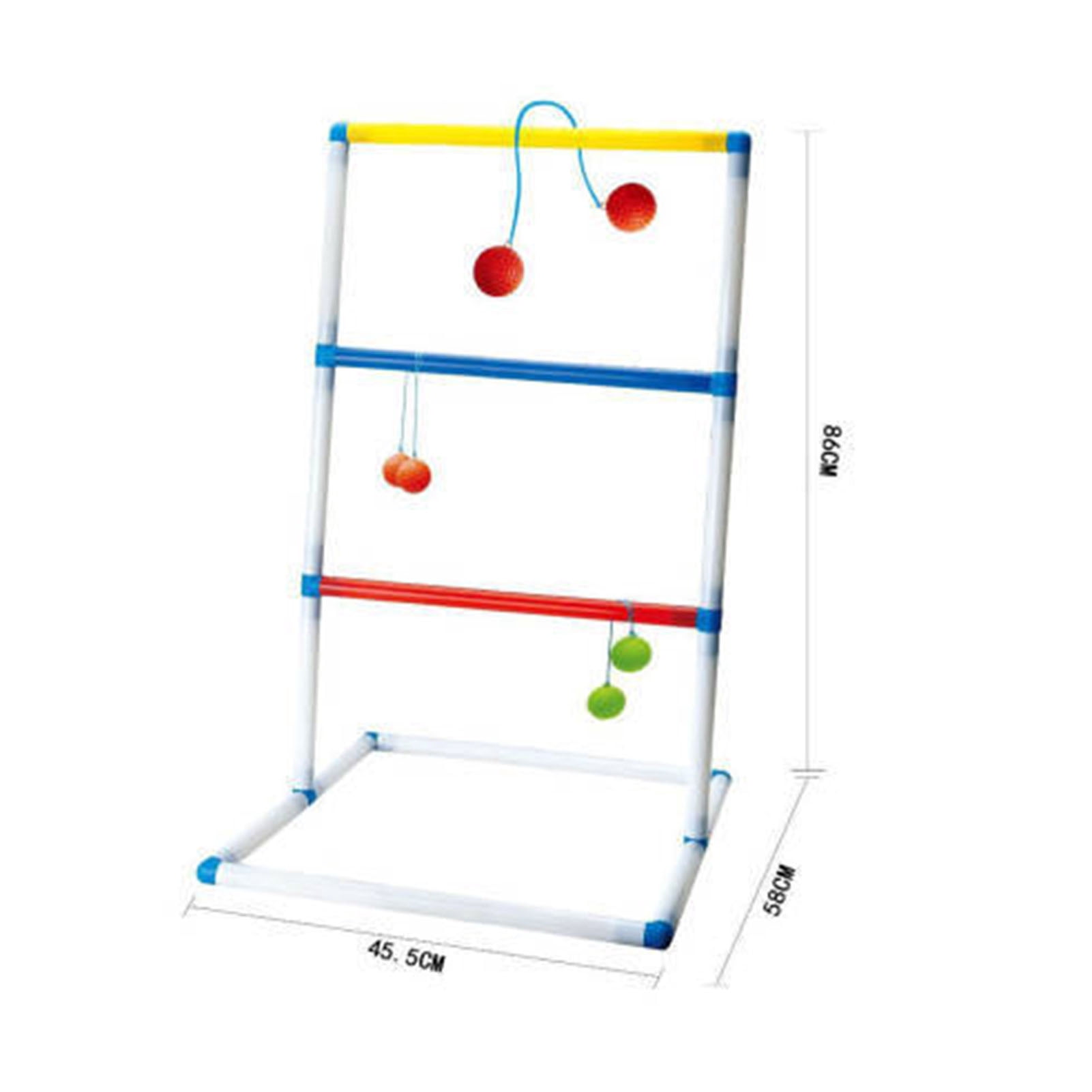 YIFAEUX 1 Set Ladder Toss Ball Game with 6 Soft Rubber Golf Balls Easy Assembly Funny Family Kids Indoor Outdoor Yard Lawn Throwing Ball Toy