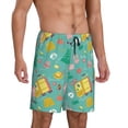 thumbnail image 2 of Wukai Happy Summer Men’s Short Pajama Pants With Pockets Soft Sleep Pj Shorts for Men-Large, 2 of 6