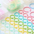thumbnail image 2 of 60pcs Convenient Paper Binder Rings Plastic Book Rings Household Book Circles (Random Color), 2 of 8