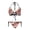 Monstera Tropical Leaf, variant on Leopard Cheetah Sexy Swimsuits for Women V Neck Lace Up Low Waist UPF 50+ Lightweight 2 Piece Bikini Sets Bathing Suits Bikini