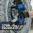 thumbnail image 3 of 20V 370 Ft-lbs Brushless Impact Wrench Kit, 1/2 Inch Cordless Electric Impact Gun, High Torque 3,400 IPM Impact Driver with 6 Pcs Drive Impact Sockets, 2.0Ah Battery, Fast Charger, and Tools Bag, 3 of 6