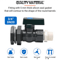 thumbnail image 5 of PVC Rain Barrel Diverter Kit, 3/4 Inch Rain Barrel Valve Rain Barrel Spigot Kit with Bulkhead Fitting Adapter, 5 of 5