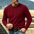 thumbnail image 6 of Babcutegg Mens Cable Knit Sweater Crew Neck Long Sleeve Pullover Thick Warm Casual Sweaters Size S, 6 of 6