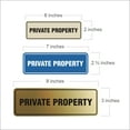thumbnail image 2 of Standard Private Property Sign - Blue / Gold - Large 3" X 9", 2 of 5