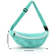 thumbnail image 5 of Elainilye Mesh Beach Bag, Clear Pack Stadium Approved, Transparent Waist Bag for Women,Fashion Belt Bag for Festival Travel Beach Concerts Sporting Event, Green, 5 of 6
