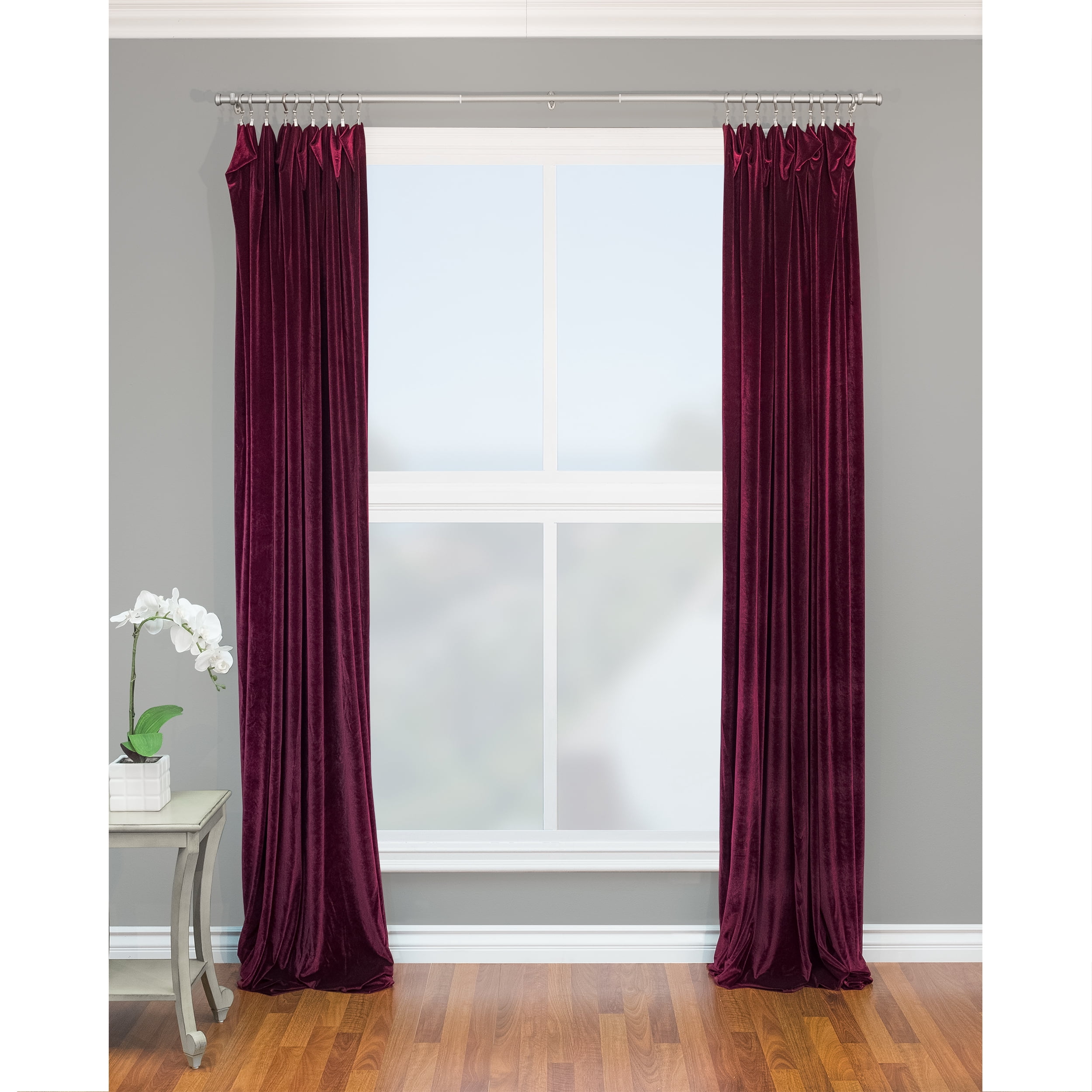Decopolitan 7/8" Diameter End Cap Adjustable Curtain Rod Set