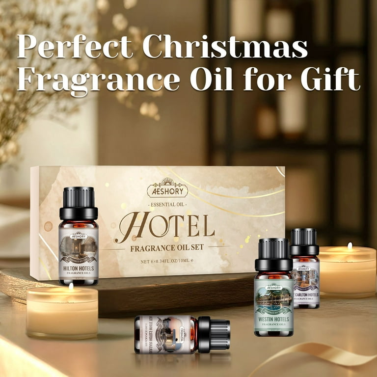 Aeshory Hotel Diffuser Oils Gift Set - Luxury Fragrance Oil Blends