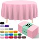 thumbnail image 1 of Mantel desechable de plástico JHDZDHY, 84 cm, redondo, rosa (x10), 1 of 6