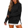 thumbnail image 5 of Hurxie Womens Oversized Hoodies Crewneck Sweatshirts Pullover Sweatshirts with Thumb Hole,Y2k Clothes,Fall Fashion Hooded, 5 of 6