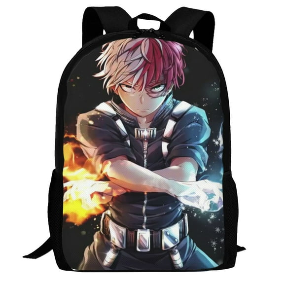 Casual Shoulder Bookbag, My Hero Academia Shoto Todoroki Backpack Travel Bag Knapsack For Outdoor Hiking
