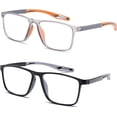 thumbnail image 3 of Gafas de Lectura Hombres 2 Pares Estilo Deportivo Lectores de Bloqueo de Luz Azul Cómodos y Flexibles para Hombres, 3 of 4
