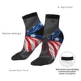 thumbnail image 6 of Sigee Butterfly With USA Flag for Crew Soft Moisture-wicking Socks ,Cushion Moisture Wicking Boot Socks for Men and Women, 6 of 7