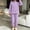 Purple, variant on Women Zip Up Fleece Pajama Set, Stand Collar Full Zip Jacket & Cuffed Jogger Pants, Soft Fluffy Plush 2 Piece Warm Loungewear Sleepwear Pink M