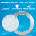 thumbnail image 3 of Fichiouy Waterproof Stainless Steel Pool Lights Color-Change LED Lights Without Remote, 3 of 9