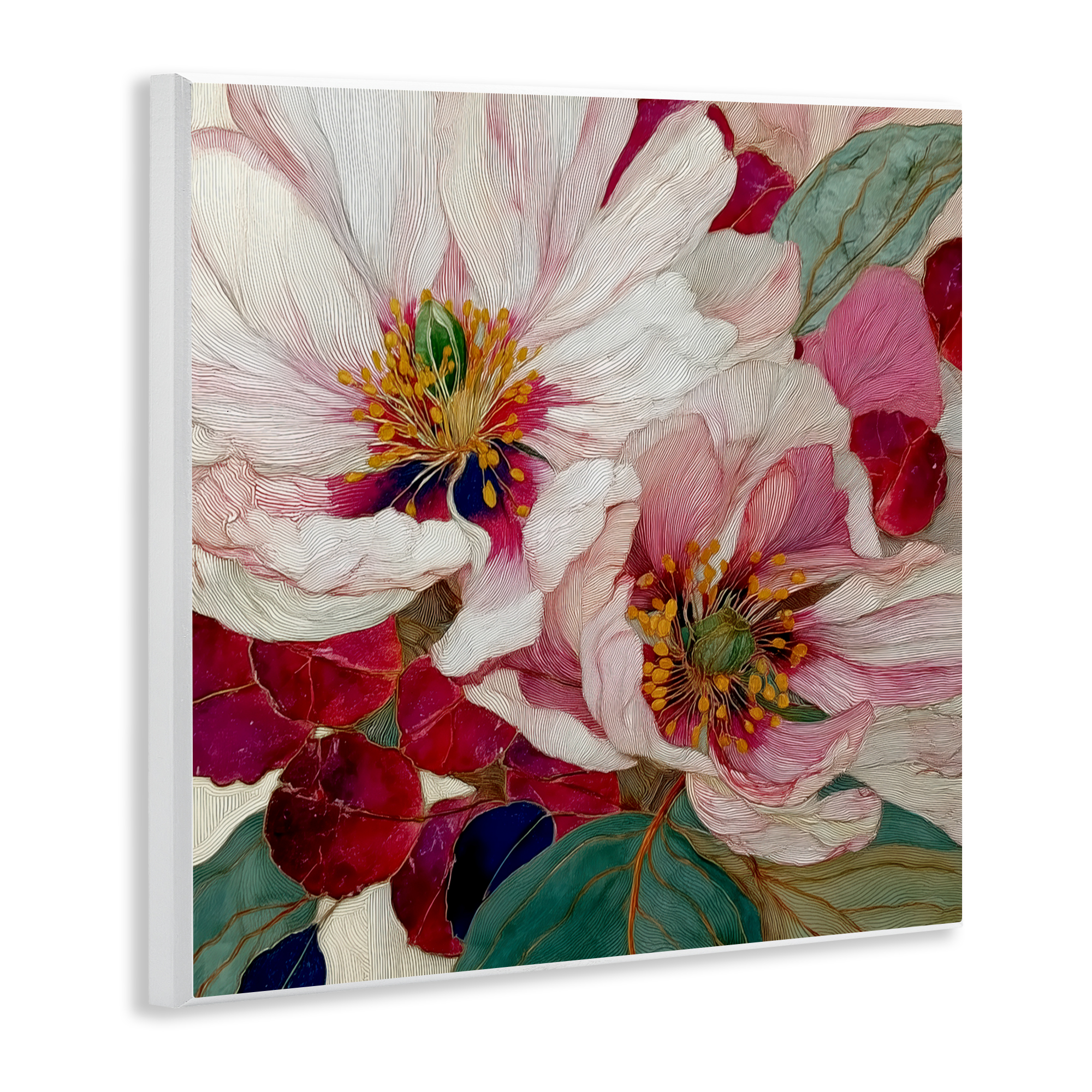 Cimarron Flowers Ornate Details Wall Plaque Art, design by Annabelle Hall