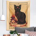 thumbnail image 5 of Tapiz de gato mágico colgante de pared adivinación misteriosa brujería Luna negro decoración fresca decoración del hogar tapices Arte de la pared Decoración, 5 of 5