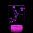 thumbnail image 4 of Lámpara de escritorio LED con ilusión de luz nocturna 3D, control táctil, cambio de 7 colores para decoración del hogar o regalos navideños para niños (atleta de baloncesto), 4 of 5