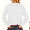 thumbnail image 4 of ZACPNCV Womens Lace Up Detail Hoodie Long Sleeve Round Neck Loose Fit Lightweight Sweatshirt for Spring Summer, 4 of 9