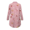 thumbnail image 4 of Yuyamidu Candy Canes Long Button Down Nightgowns for Women Snowflake Pajama Dress with Pockets Christmas Nightgown Sleepwear Loose Sleepshirt Size 2XL, Pink, 4 of 7