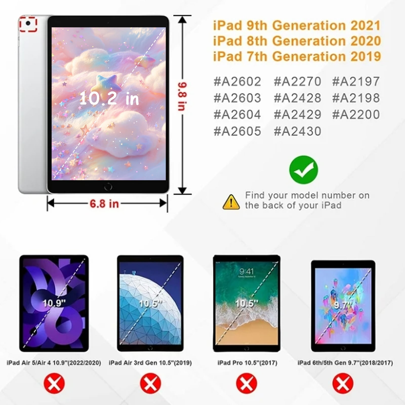 YINLAI Case for iPad 9th Generation with Pencil Holder & Foldable Kickstand,Hybrid Shockproof Protective Case for iPad 9/8/7 Gen 10.2",Compatible with iPad 10.2 Case,Purple+Pink