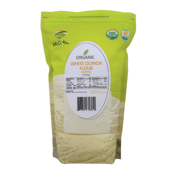 McCabe Organic White Quinoa Flour - Quinoa Flour Organic | Rich with Fiber & Minerals | USDA and CCOF Certified | Packed in USA | 2Lbs
