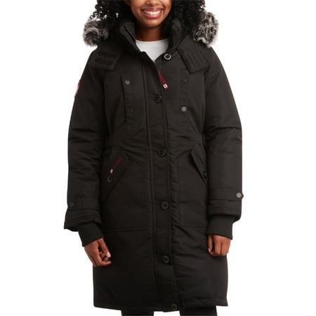 CANADA WEATHER GEAR Women's Winter Coat - Wind Water Resistant Faux Fur Parka Jackets (Sizes: S-XL)