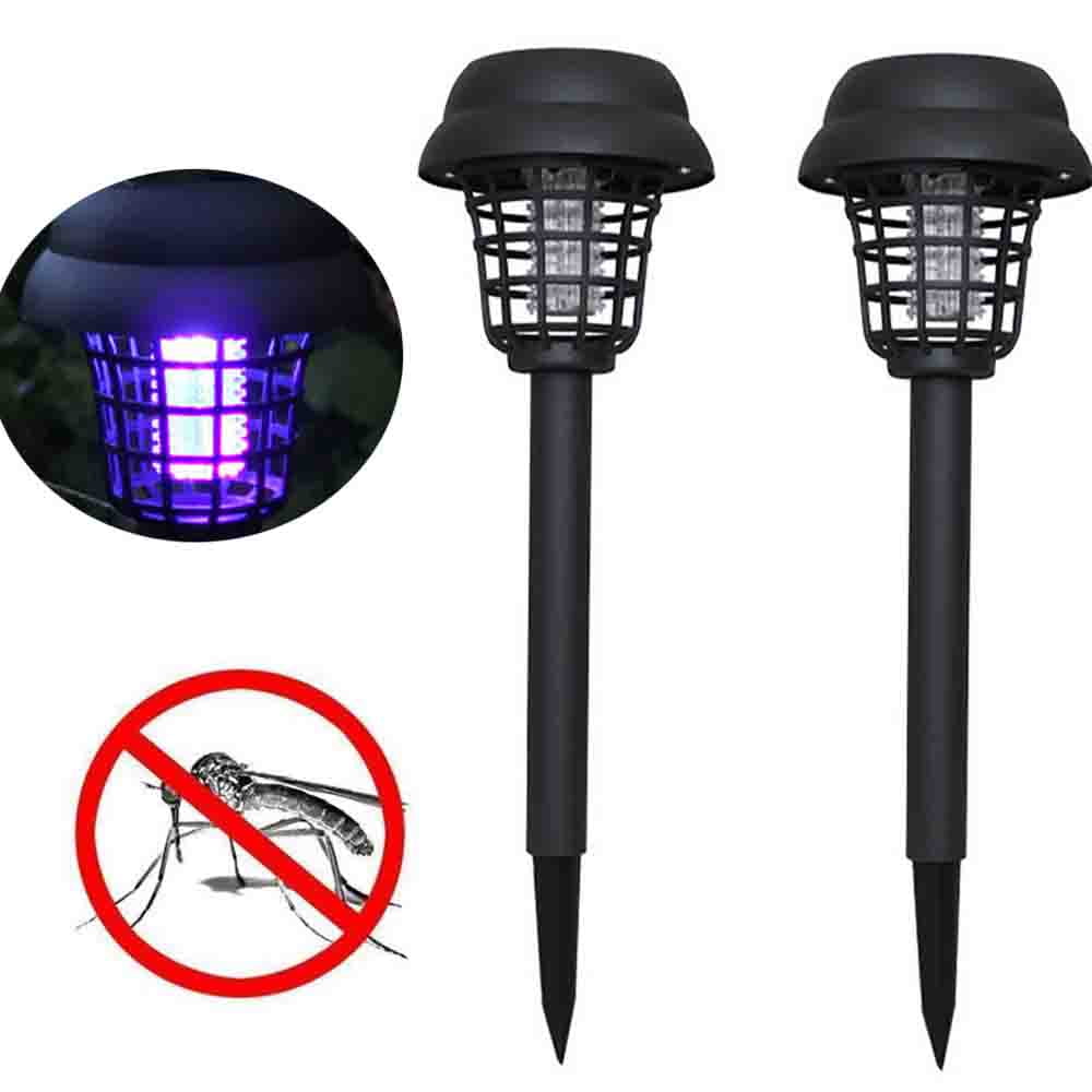 2X Solar Powered Outdoor Mosquito Fly Bug Zapper Killer Trap Lamp  Light Useful~ 
