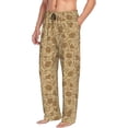 thumbnail image 5 of Cauagu Brown Flowers Mens Pajama Pants Sleep & Lounge Pants,PJ Bottoms with Pockets-X-Large, 5 of 7