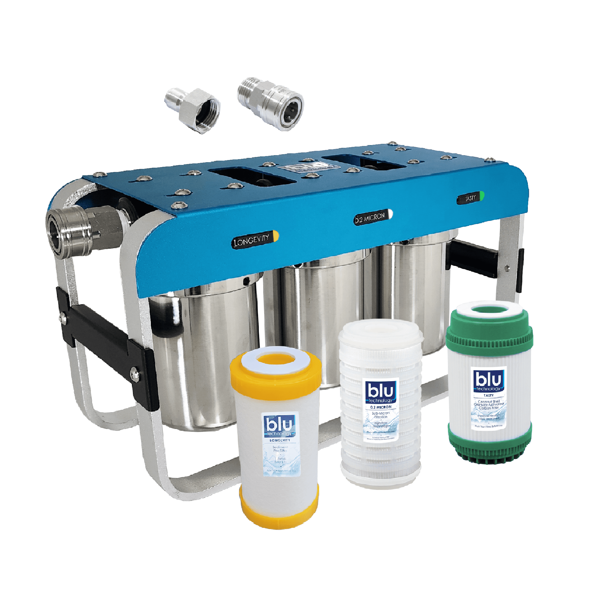 RV Water Filter System 0.2 Micron Blu Tech , 3 Stage Filtration, AR3